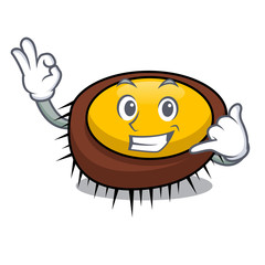 Sticker - Call me sea urchin mascot cartoon