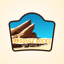 Vasquez Rocks Travelling Logotype Concept With Rocks