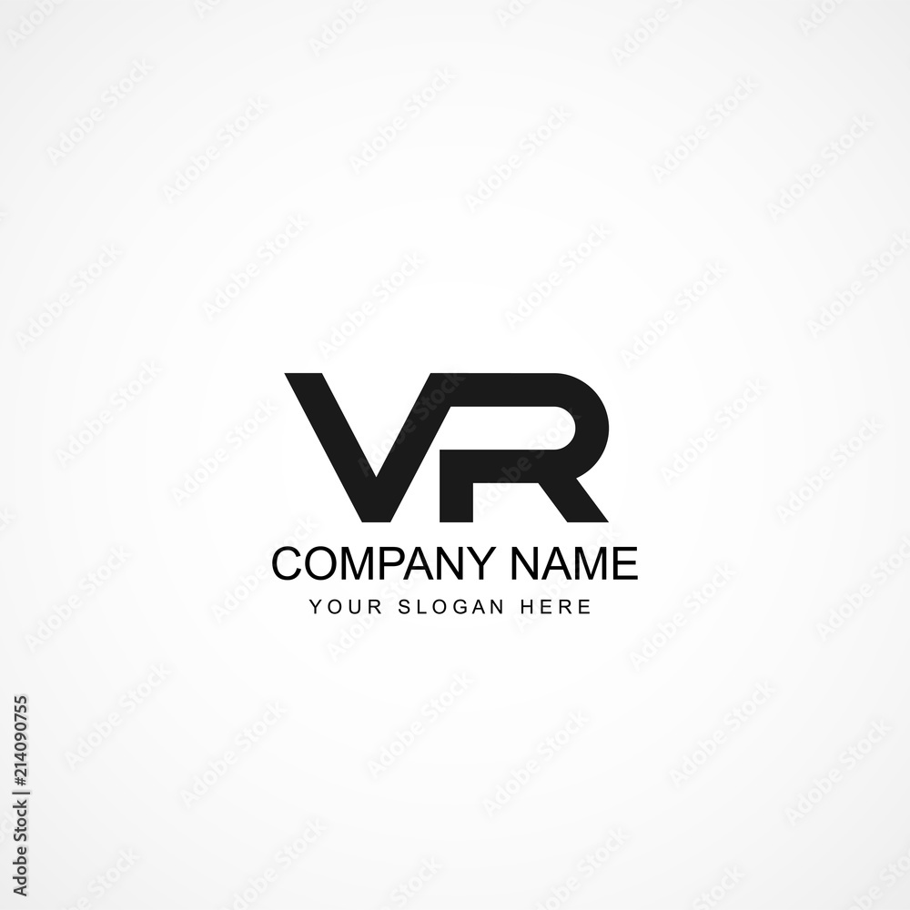 Initial Letter VR Logo Template Design Stock Vector | Adobe Stock