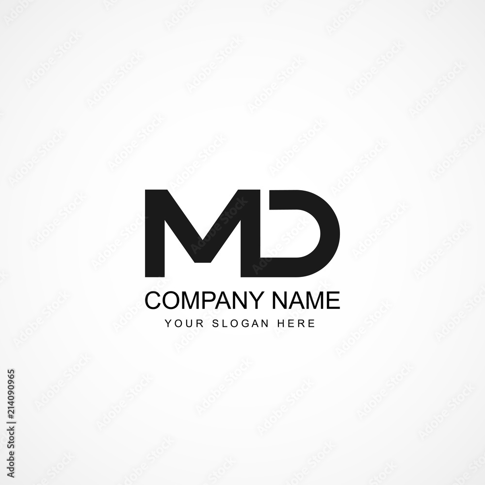 Initial Letter MD Logo Template Design Stock Vector | Adobe Stock