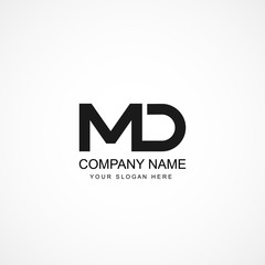 Wall Mural - Initial Letter MD Logo Template Design