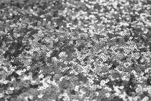 Sparkle Silver Cloth Texture. Glitter Shine Background