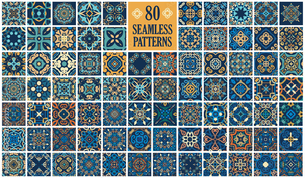Arabic decorative tiles - obrazy, fototapety, plakaty 