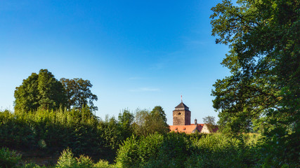 Wall Mural - Medieval German Bavarian Town of Kronach in Summer. Lovely historical houses