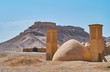 Ancient structures in desert, Yazd, Iran