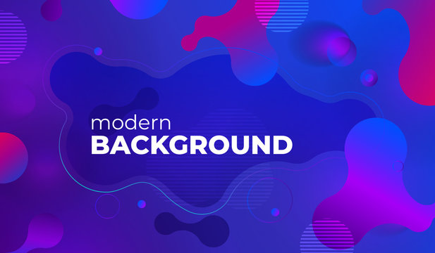 Colorful geometric background design. Fluid shapes composition with trendy gradients. Eps10 vector.