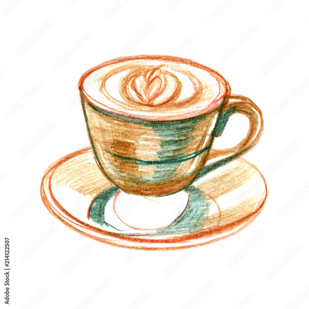 Steaming Cup of Coffee Stippling Art Print — David Accurso Art, image size:1000x1000