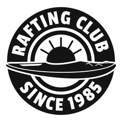 Poster - Rafting club logo. Simple illustration of rafting club vector logo for web design isolated on white background