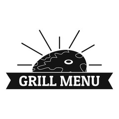 Sticker - Bbq grill menu logo. Simple illustration of bbq grill menu vector logo for web design isolated on white background