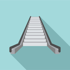 Wall Mural - Escalator icon. Flat illustration of escalator vector icon for web design