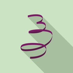 Poster - Violet serpentine icon. Flat illustration of violet serpentine vector icon for web design