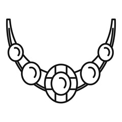 Poster - necklace icon. outline necklace vector icon for web design isolated on white background