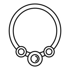 Poster - pearl necklace icon. outline pearl necklace vector icon for web design isolated on white background