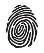 Black fingerprint shape