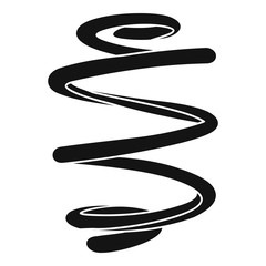 Poster - spiral coil icon. simple illustration of spiral coil vector icon for web design isolated on white ba