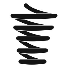 Poster - Spiral spring icon. Simple illustration of spiral spring vector icon for web design isolated on white background