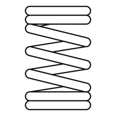 Poster - Spring coil icon. Outline spring coil vector icon for web design isolated on white background