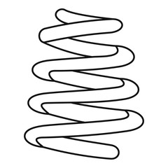 Poster - Spiral coil icon. Outline spiral coil vector icon for web design isolated on white background