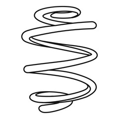 Poster - Elastic spring icon. Outline elastic spring vector icon for web design isolated on white background