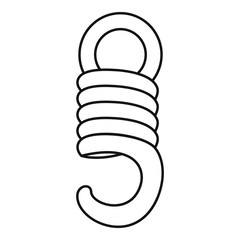 Poster - Elastic coil icon. Outline elastic coil vector icon for web design isolated on white background