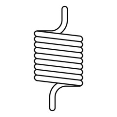Poster - Elastic spring wire icon. Outline elastic spring wire vector icon for web design isolated on white background