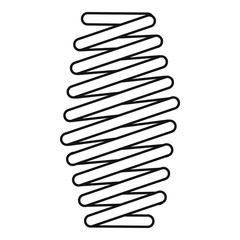 Poster - Fat spring coil icon. Outline fat spring coil vector icon for web design isolated on white background