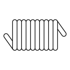 Poster - Cord spring coil icon. Outline cord spring coil vector icon for web design isolated on white background