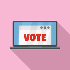 Poster - Online vote icon. Flat illustration of online vote vector icon for web design