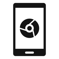 Poster - Smartphone web surf icon. Simple illustration of smartphone web surf vector icon for web design isolated on white background