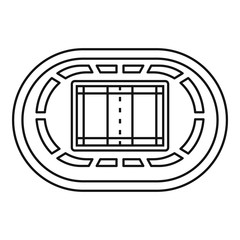 Poster - top volleyball arena icon. outline top volleyball arena vector icon for web design isolated on white