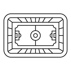 Poster - top soccer field icon. outline top soccer field vector icon for web design isolated on white backgro