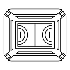 Poster - top view sport field icon. outline top view sport field vector icon for web design isolated on white