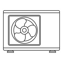 Poster - Outdoor conditioner fan icon. Outline outdoor conditioner fan vector icon for web design isolated on white background