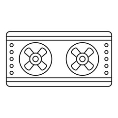 Poster - outside conditioner fans icon. outline outside conditioner fans vector icon for web design isolated 