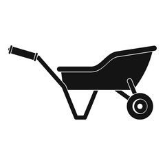 Wall Mural - Garden wheelbarrow icon. Simple illustration of garden wheelbarrow vector icon for web design isolated on white background