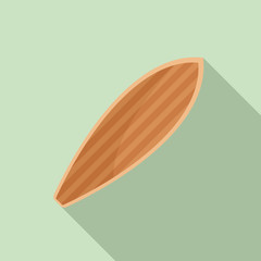 Wall Mural - Wood surfboard icon. Flat illustration of wood surfboard vector icon for web design