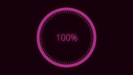 Poster - Downloading and uploading process animation with percentage. Science Futuristic Loading Circle Ring. Loading Transfer Download Animation 0-100 