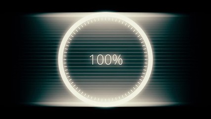 Poster - Downloading and uploading process animation with percentage. Science Futuristic Loading Circle Ring. Loading Transfer Download Animation 0-100 
