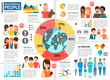 © K3Star - Flat Multiracial People Infographic Template