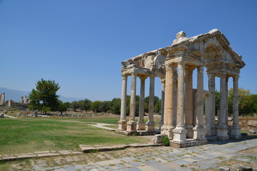 Wall Mural - Aphrodisias ancient greek city tyrkey caria ruins stones marble summer