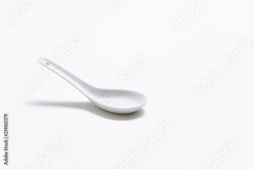 Fotografia, Obraz Chinese porcelain spoon isolated on white