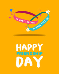 happy friendship day friends forever bracelet card