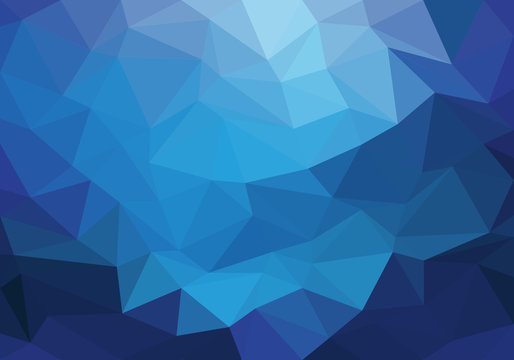 Abstract blue light triangle polygon background texture vector illustration.