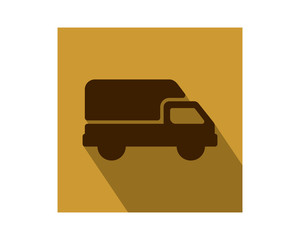 Canvas Print - brown vehicle conveyance transport transportation image vector icon logo