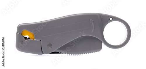 Cuadros en Lienzo Coaxial cable stripper tool, isolated on white background