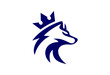 king wolf logo vector icon