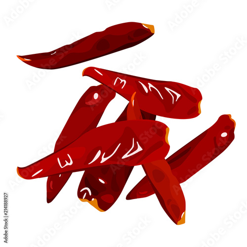 漢方や薬膳料理に使われる唐辛子のイラスト Buy This Stock Vector