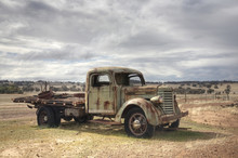 An Old Vintage Truck Rusting In The Great Outdoors