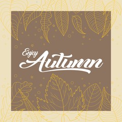 Wall Mural - Hand drawn of Enjoy Autumn