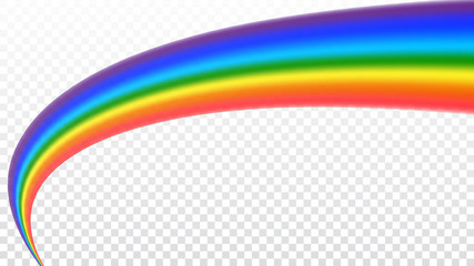Wall Mural - rainbow icon. shape arch realistic isolated on white transparent background. colorful light and brig